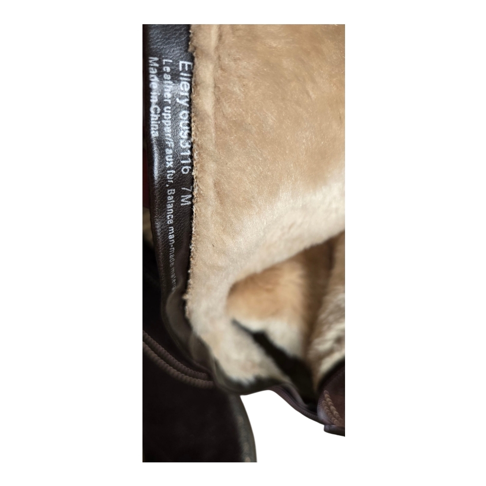 Bare Trap Women's Brown Suede Boots with Cream Fur Lining Size 7 - Picture 11 of 12